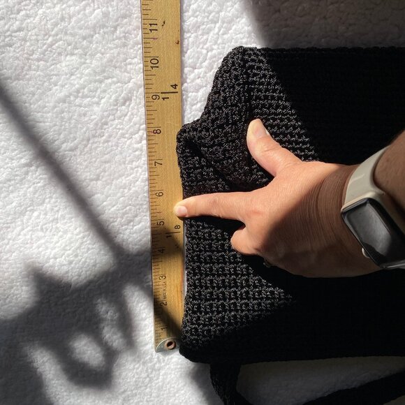 Talbots Black Woven Shoulder Bag - Picture 6 of 12